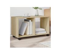 vidaXL Armoire à roulettes Chêne Sonoma 72x33x42,5 cm Bois d'ingénierie Multicolore