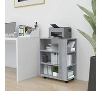 Armoire à roulettes - Gris - Sonoma - 60 x 35 x 75 cm - En matériau dérivé du bois - Armoire de classement mobile avec 4 roulettes - 2 verrouillables - Armoire de rangement pratique pour bureau et