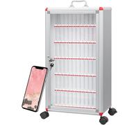 Armoire à roulettes pour écoles et bureaux - Chargement sécurisé - Design portable pour événements et commodité