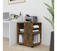 Armoire à Roulettes Rangement Bureau Chêne Sonoma Bois d'Ingénierie vidaXL
