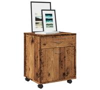 vidaXL Armoire à roulettes Chêne noir 45 x 38 x 54 cm Bois composite