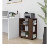 Vidaxl Armoire Roulante Chêne Marron 60x35x75 Cm Bois D'ingénierie Marron