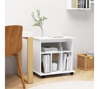 Armoire à Roulettes Rangement Bureau Maison Gris Béton Bois d'Ingénierie vidaXL