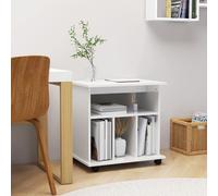 Armoire à Roulettes Rangement Bureau Maison Gris Béton Bois d'Ingénierie vidaXL