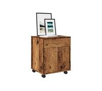 Armoire à roulettes vieux bois 45x38x54 cm bois d ingénierie