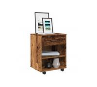 Vidaxl Armoire À Roulettes Vieux Bois 46x36x59 Cm Bois D'ingénierie Marron