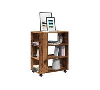 vidaXL Armoire à roulettes vieux bois 60 x 35 x 75 cm bois d'ingénierie
