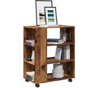 vidaXL Armoire à roulettes vieux bois 60 x 35 x 75 cm bois d'ingénierie