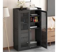 Armoire à routeur cachée avec étagères réglables pour la gestion des câbles et l'organisation des appareils multimédias