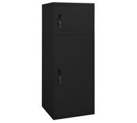 Armoire à selles - ALOMEJOR - Noir - 53x53x140 cm - Acier - 2 portes verrouillables