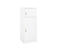 Armoire à selles Blanc 53x53x140 cm Acier