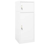 Armoire à selles-Selle Armoire Blanc 53x53x140 cm Acier SHL188846