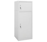 Armoire à selles - VIDAXL - Gris clair - 53x53x140 cm - Acier - 2 portes verrouillables