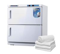 Armoire à Serviettes de 50 L, chauffée et désinfectée, Grande capacité, pour la Maison, Le Salon de beauté et Le Restaurant, bac à Eau Amovible, Pieds antidérapants