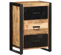 Armoire à tiroir 50x35x70 cm bois de manguier massif brut commode vidaXL