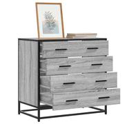 Armoire à tiroirs, 70 x 41 x 70 cm, en bois et métal, grand espace de rangement, commode moderne pour chambre à coucher, salon, bureau - Gris Sonoma