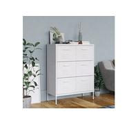 Armoire à tiroirs Blanc 80x35x101,5 cm Acier336152