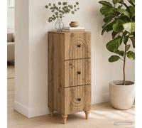vidaXL Armoire à tiroirs Blanc brillant en bois d'ingénierie 33 x 34,5 x 90 cm