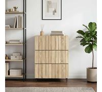 vidaXL Armoire à tiroirs Sonoma Gris 66 x 34,5 x 92 cm, Cabinet Moderne pour Salon, Solution de Rangement rectangulaire, tiroirs spacieux, Design Minimalist, organisateurs malins