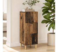 vidaXL Armoire à tiroirs Sonoma Gris 33 x 34,5 x 90 cm, Meuble de Rangement Vintage, Armoire élégante, pièce Fonctionnelle pour la déco intérieure, Solution Multi-usages
