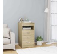 Armoire à Tiroirs Chêne Sonoma Bois d'Ingénierie Commode Rangement vidaXL