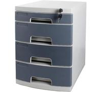 Armoire à tiroirs de bureau, stockage de fichiers plats, 4/5/6 couches A4, avec verrou de sécurité et index d'étiquettes(4 layers)