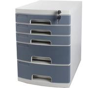 Armoire à tiroirs de bureau, stockage de fichiers plats, 4/5/6 couches A4, avec verrou de sécurité et index d'étiquettes(5 layers)