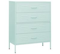 Armoire à tiroirs menthe 80x35x101,5 cm en acier | Construction en acier, nivelleurs, guides à billes, tiroirs coulissants complets, rangement de petites choses
