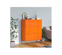 vidaXL Armoire à tiroirs Orange 80x35x101,5 cm Acier