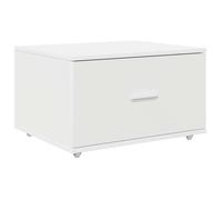 vidaXL Armoire à tiroirs moderne Blanc bois d'ingénierie 55x45x31 cm 1 tiroir Montage facile
