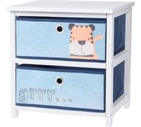 Armoire à tiroirs pour chambre d'enfant, rose-blanc, Couleur:Rose