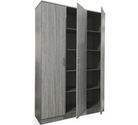 Armoire à trois portes en couleur chêne de la collection REY. Idéale comme garde-robe pour votre entrée ou votre buanderie.