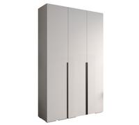 Armoire à Vêtements - ABIKSMEBLE Inova 1 - Penderie avec étagères, 236,7x150x47 cm, corps blanc, poignées noires