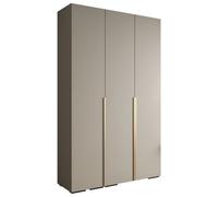 Armoire à Vêtements - ABIKSMEBLE Inova 1 - Penderie avec étagères, 236,7x150x47 cm, corps cachemire, poignées dorées