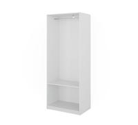 Vicco Armoire à vêtements Elmo, Blanc, 80x200cm | pour un rangement flexible de différents types de vêtements