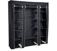 Armoire à vêtements en tissu Armoire à vêtements pliante Armoire en tissu noir