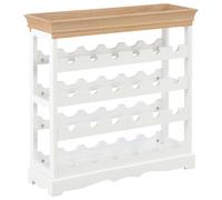 Armoire à Vin Blanc MDF Porte-bouteille Stockage Casier Cave à Vin vidaXL