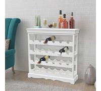 vidaXL Casier à bouteilles Abreu Blanc – Armoire/Bibliothèque à vin