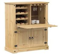 Armoire à vin Corona 97x45x114 cm bois de pin massif Bois de pin massif avec finition cire de miel G