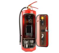 Armoire À Vin De Bar Avec Extincteur, Mini Boîte De Rangement For Le Vin, Système De Stockage Du Vin, Extincteur Armoire À Boissons Au Whisky,Armoire À Vin Portable En Métal For Les Amateurs De Whisky