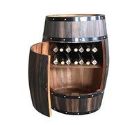 Armoire à vin en chêne avec porte ouverte, décoration rustique en bois massif pour tonneau de bière, présentoirs, tonneau à vin en bois, cave à vin décorative, cave à vin en bois