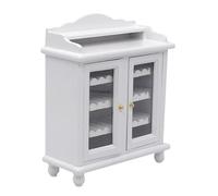 Armoire à vin miniature Mobilier modèle pour maison de poupée 1/12 Accessoires Meubles miniatures Configuration scène de cuisine Présentoir Artisanat Objets de collection