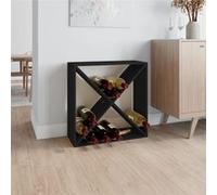 Armoire à vin Noir 62x25x62 cm Bois de pin massif Noir G