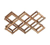 Armoire à vin Pliable élégante en Bois de Grande capacité pour 10 Bouteilles de vin, idéale pour la Maison, Le Bar ou Le Restaurant, en Bois Durable, 44 x 31,5 x 12,5 cm