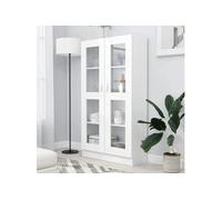 vidaXL Armoire à vitrine Blanc 82,5x30,5x150 cm Bois d'ingénierie 802759