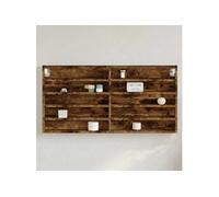 vidaXL Armoire à vitrine chêne fumé Bois d'ingénierie 100x8,5x50 cm