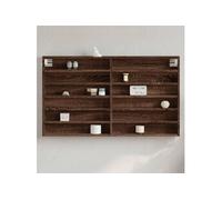 Armoire à vitrine chêne marron 100x8,5x58 cm bois d ingénierie Marron G