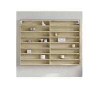 vidaXL Armoire murale à vitrine chêne sonoma 100×8,5×75 cm bois d'ingénierie 847935