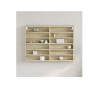 Vidaxl Armoire À Vitrine Chêne Sonoma 80x8,5x58 Cm Bois D'ingénierie Multicolore