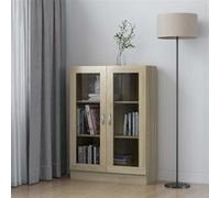 Armoire à vitrine Chêne sonoma 82,5x30,5x115 cm Bois ingénierie chêne sonoma G